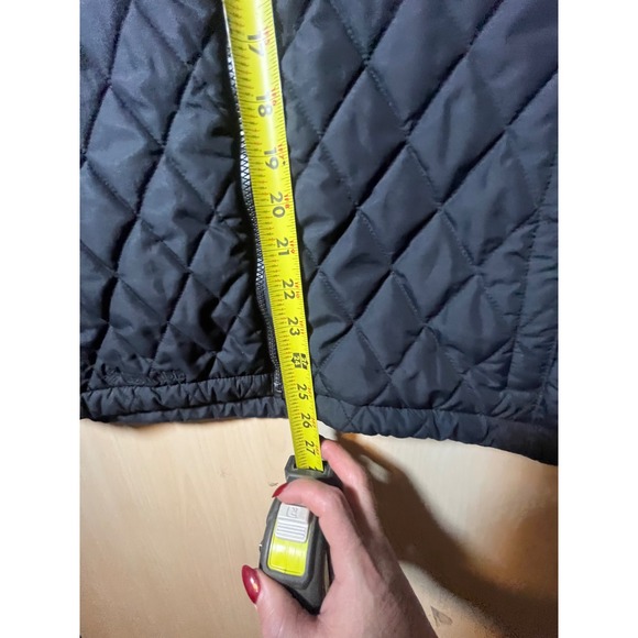 Columbia Quilted Jacket Full Zip Black Fleece Lined Collar Women L - Picture 4 of 6